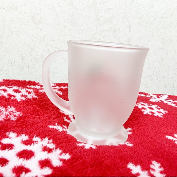 Christmas Tree Farm Frosted Coffee Mug Red Truck Holiday Snowflakes - Picture 3 of 6